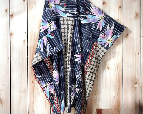 257C】浴衣 リメイク パッチワーク モモンガワンピース ❤️ゆったり