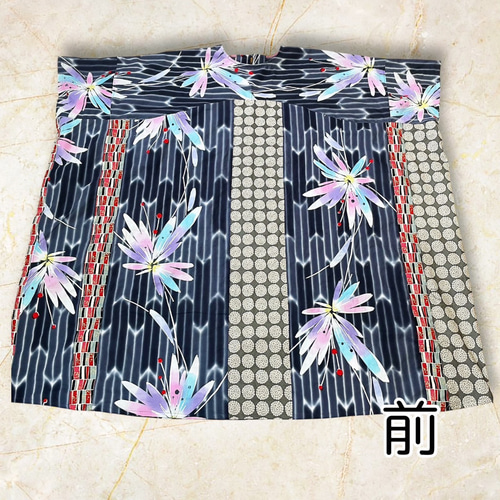 257C】浴衣 リメイク パッチワーク モモンガワンピース ❤️ゆったり