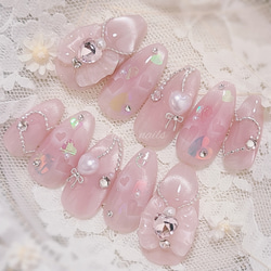 ネイルチップ ワンホン フラワー パール ネイルチップ ワンホン フラワー パール
