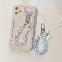 【220510d】ビーズ スマホストラップ キーホルダー ハンドメイド 韓国 No.99【キーホルダー】✧beauty✧《ビーズ キーホルダー スマホ
