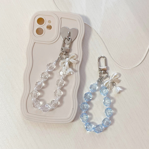 No.99【キーホルダー】✧beauty✧《ビーズ キーホルダー スマホ