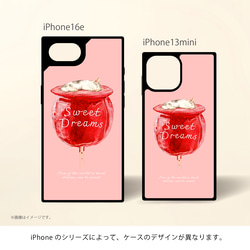 Original強化ガラスiPhoneケース「SWEET DREAMS_猫とリンゴ飴」 4枚目の画像