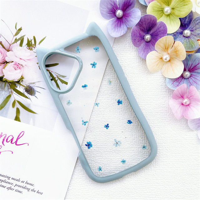 猫耳、押し花ケース、iphoneケース、iphone16、iphone16e 、iphone14、iphone13