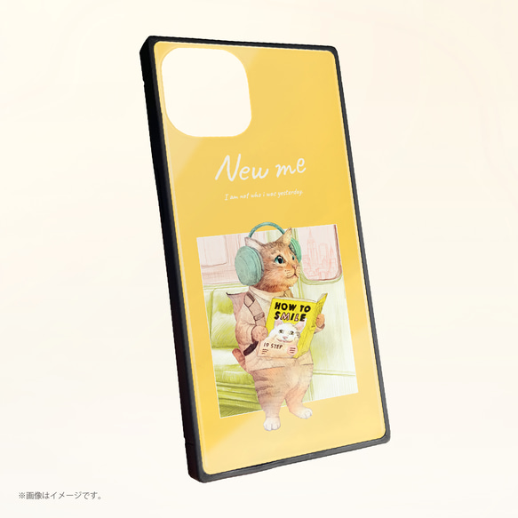 Original強化ガラスiPhoneケース「NEW ME 明日は誰かに笑えるかな」 1枚目の画像