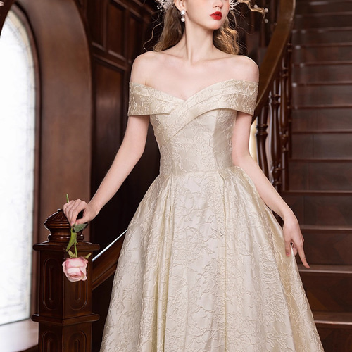 ドレス ウェディングドレス ロングドレス プリンセス サテン