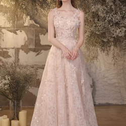 オーダー制作】ウエディングドレス.白.Aライン.オーガンジー.刺繍