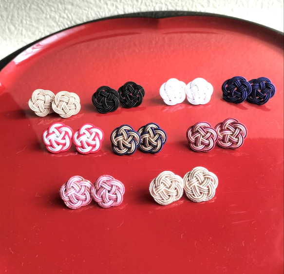 一重咲き水引梅　白　イヤリング　花　アレルギー対応　軽い　結婚式　成人式　前撮り　二次会　お呼ばれ　和装　和風　和モダン 12枚目の画像