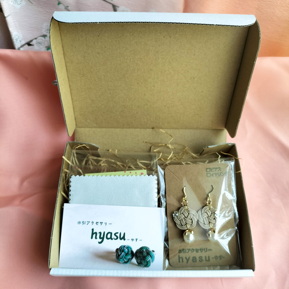 一重咲き水引梅　白　イヤリング　花　アレルギー対応　軽い　結婚式　成人式　前撮り　二次会　お呼ばれ　和装　和風　和モダン 11枚目の画像