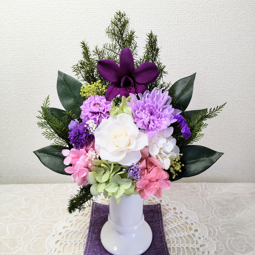 仏花プリザーブフラワー一対 一対仏花プリザーブドフラワーお手入れ不要 プリザーブドフラワー