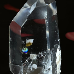 ☆ラッキー様！帝王秘宝！極美！アナテース　レインボー　水晶　原石　クラスター キャルコパライト（黄銅鉱）入り クリスタル レインボー 水晶 原石
