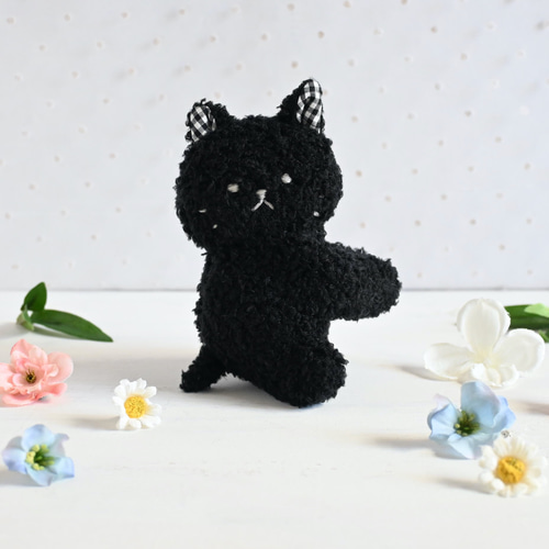くっつきぬいぐるみ ねこちゃん（黒猫） ぬいぐるみ アトリエキューン