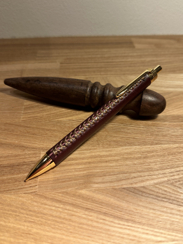 革軸シャーペン　プエブロレザー　加藤金属　KATO202 革軸シャーペン ブッテーロ加藤金属 KATO202 ペン・筆記用具