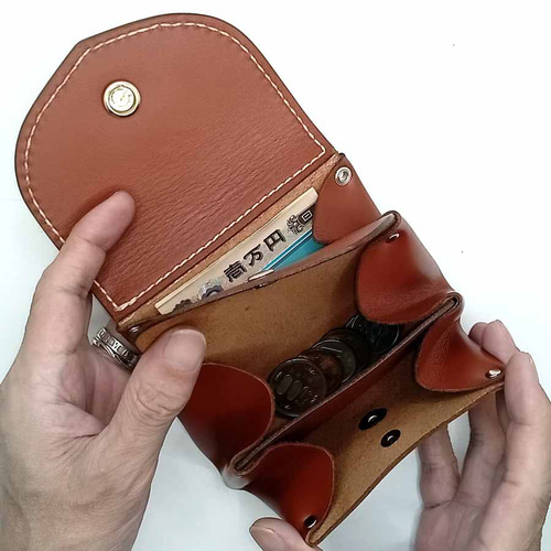 【専用です】本革レザーミニウォレットインディアン鹿革ブラウン牛革ゴローズ好きな方 本革 レザー ミニウォレット アポロコンチョ ブラウン かわいい