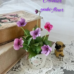 ☆粘土の花 【薔薇のリース】☆ アートフラワー ユキ・フルール