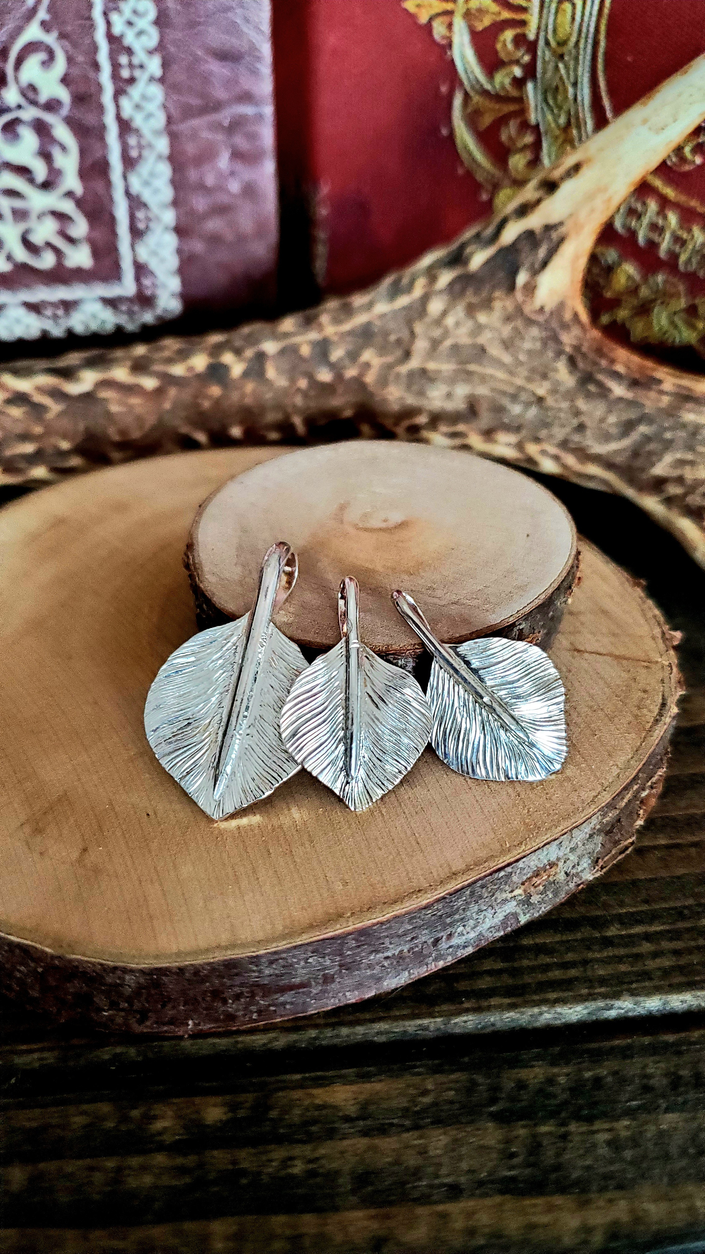 silver950 フェザー ネックレストップ 小　②