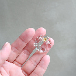 ヴィクトリアンヴィンテージリースガラスのピアス／イヤリング［サージカルステンレス/チタン/クリップイヤリング］ 7枚目の画像