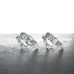 ヴィクトリアンヴィンテージリースガラスのピアス／イヤリング［サージカルステンレス/チタン/クリップイヤリング］ 14枚目の画像