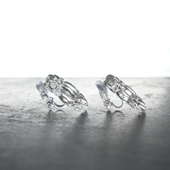 ヴィクトリアンヴィンテージリースガラスのピアス／イヤリング［サージカルステンレス/チタン/クリップイヤリング］ 14枚目の画像