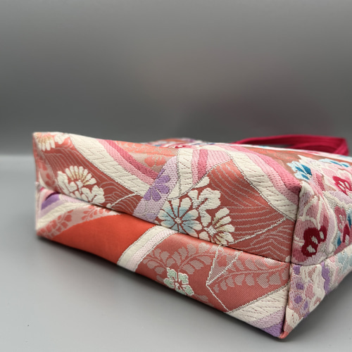 ❤プリン❤ ハンドメイド 帯 リメイク 着物 帯 帯締め ハンドメイド トートバッグ リメイク ピンク