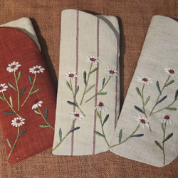 M005 耽美暖簾　のれん　百合の花刺繍　百合刺繍暖簾１点物限定品 カットワーク刺繍 のれん 約85×150cm [Pure Rosa]｜アミ
