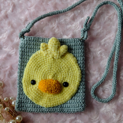 ふわふわひよちゃんポシェット 3枚目の画像