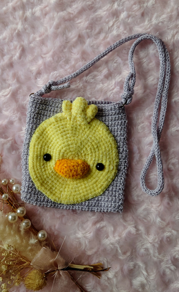 ふわふわひよちゃんポシェット 4枚目の画像