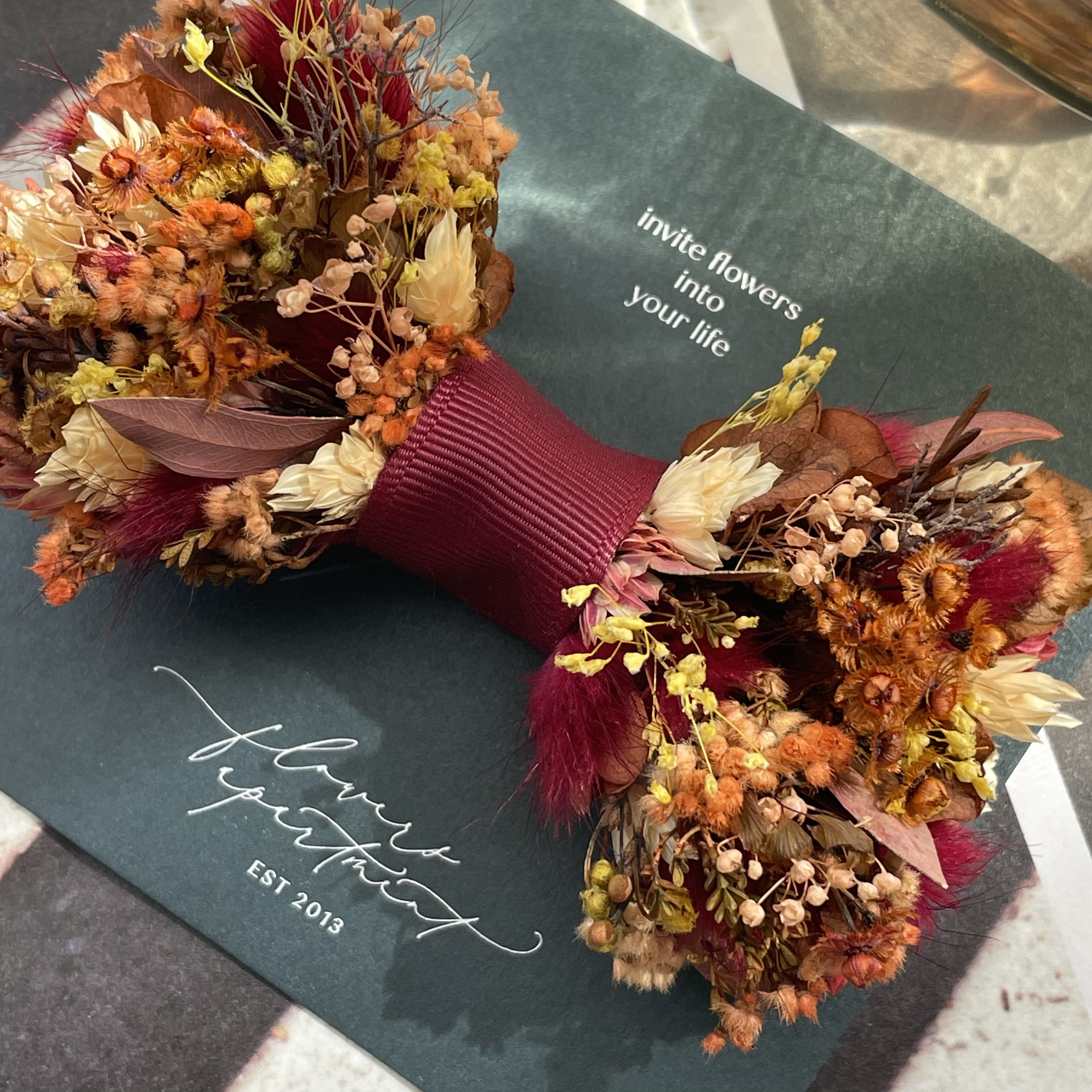 flower bowtie - autumn -