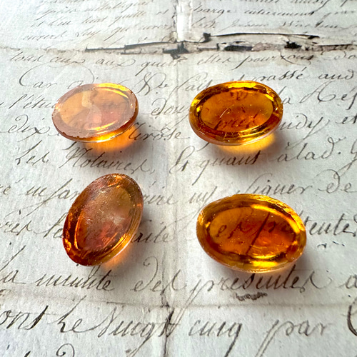 1個 ドラゴンズブレス 18×13mm ヴィンテージガラス メキシコオパール