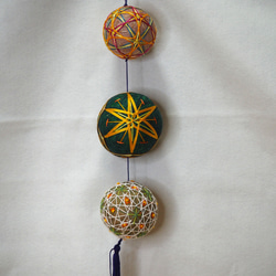 手まりN23 42の輪つなぎ 直径10.5cm[てまり 手毬 手鞠] その他