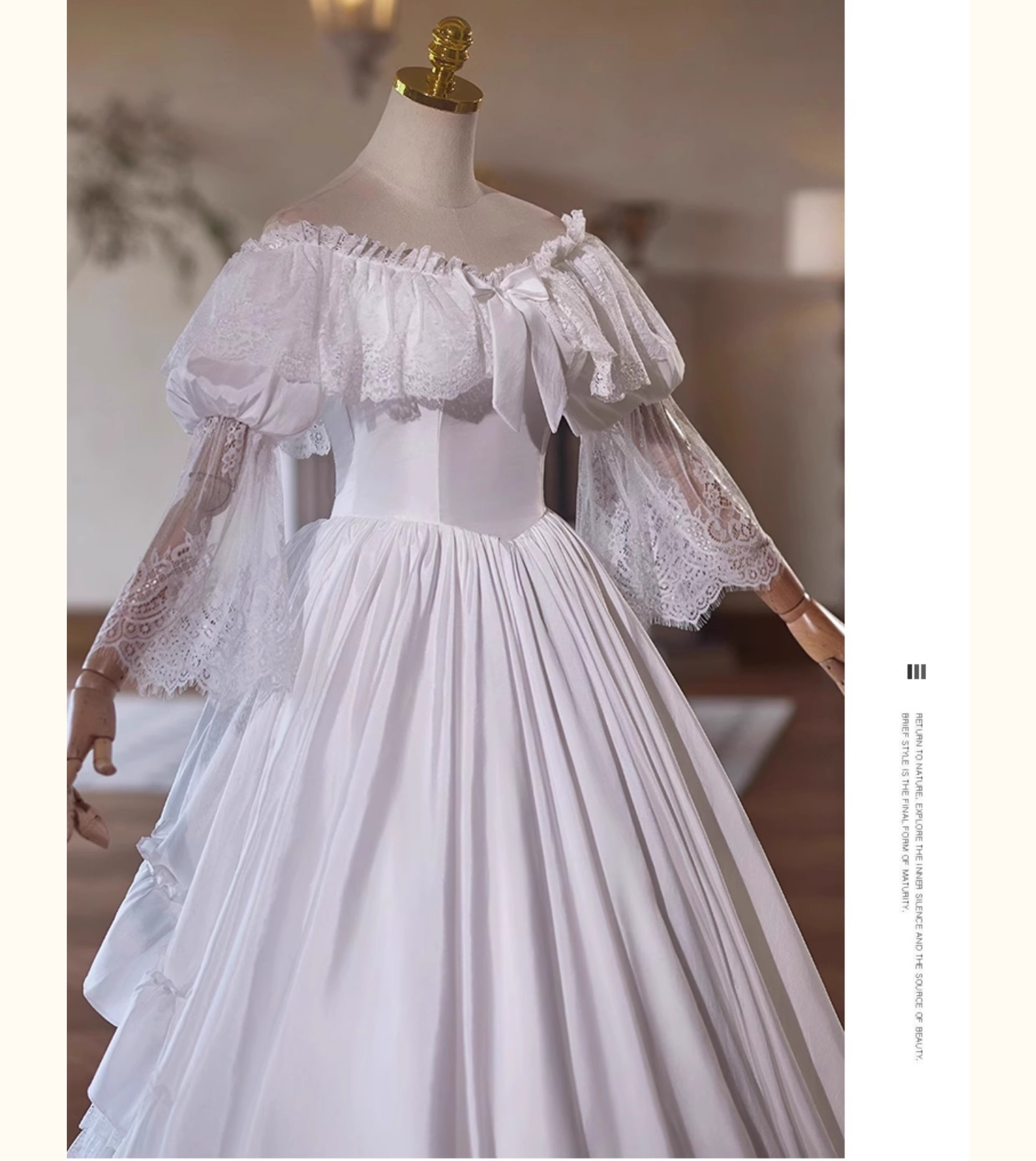 ウェディングドレス 結婚式 前撮り ロング プリンセス レース 白 上品 韓国風 オーダーメイド D082