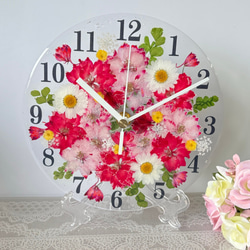 レジン　時計　ドライフラワー　ハンドメイド レジン時計ドライフラワーハンドメイド
