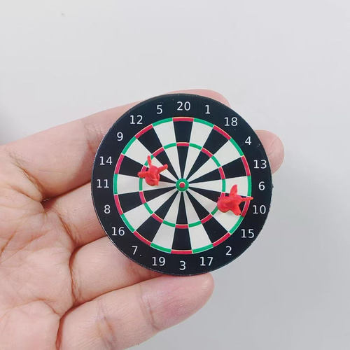 ドールハウス ミニチュア ダーツセット ダーツボードと矢2本セット