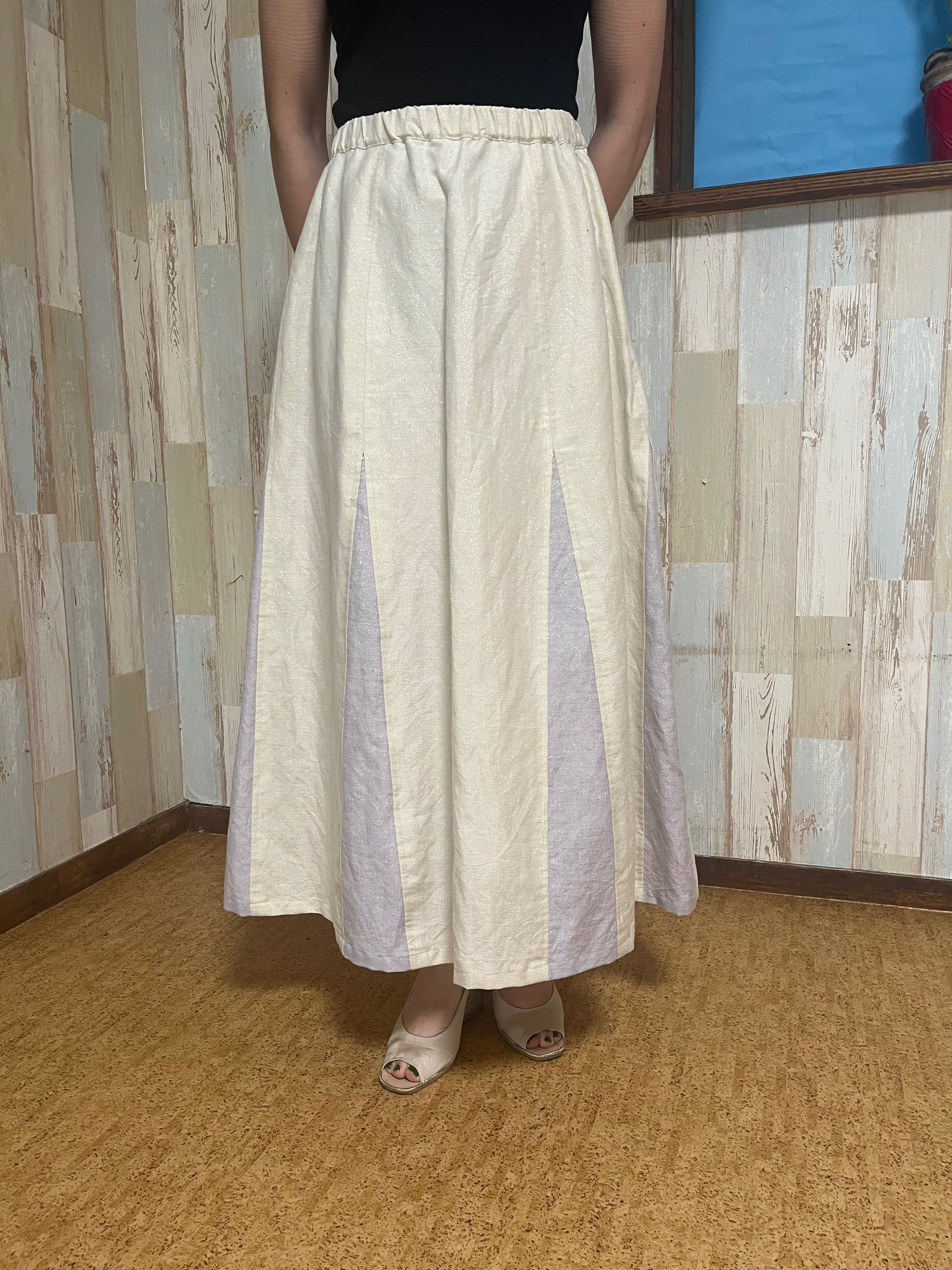 リネン✖️ラメスカート