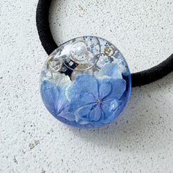 海の煌めきレジンヘアゴム キラキラ 貝 ヒトデ パール プチ