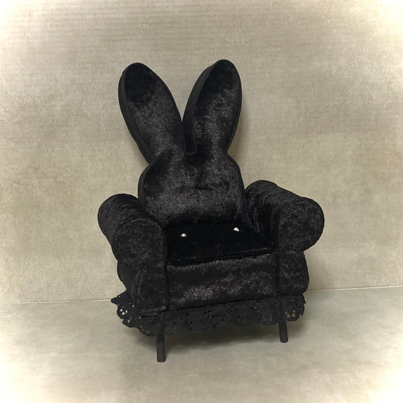 ミニチュアソファ ゴシック調 ブライス等1/6ドール、ぬい、推し活