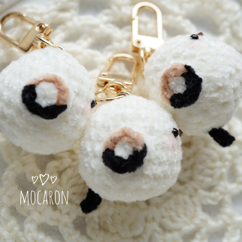 まめまめ♡シマエナガ あみぐるみキーホルダー あみぐるみ