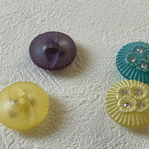 輸入デザインボタン お花 フラワー フロスト21mm ストーン