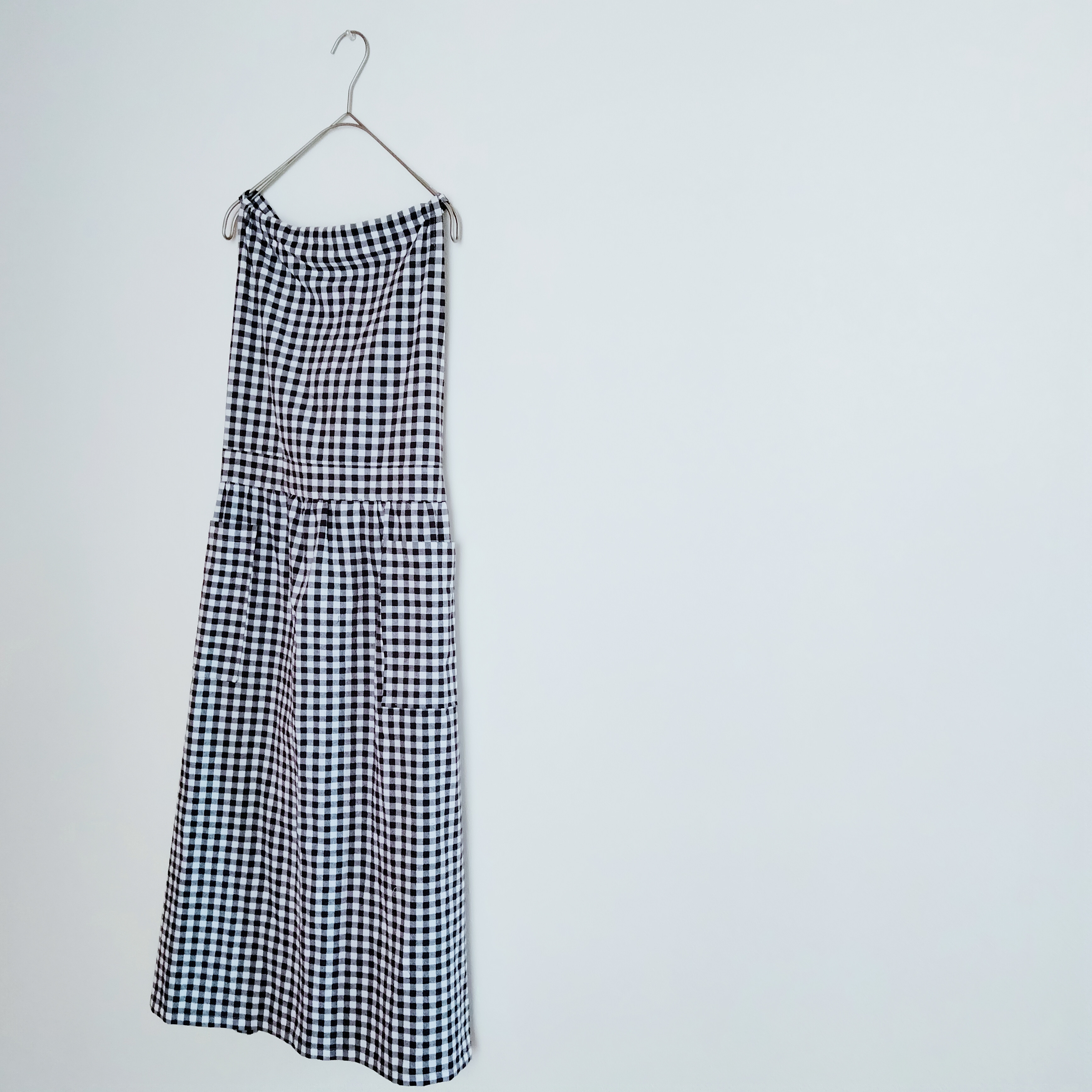 エプロンワンピース*ブラックチェック