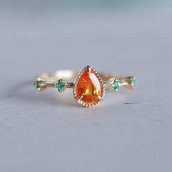 インペリアルトパーズ(シェリーカラー) カラーストーンリング / K10YG