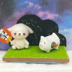 羊毛フェルト 浮き輪でぷかぷか.° 動物さん5点セット ぬいぐるみ 夏 作家 羊毛フェルト 浮き輪でぷかぷか シロクマ 羊毛フェルト 秋都