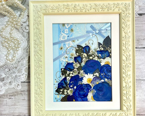 押し花アート額【タテ54cm×ヨコ45cm】 薔薇 押し花アート額【タテ54cm×ヨコ45cm】 薔薇 押し花アート 額入り