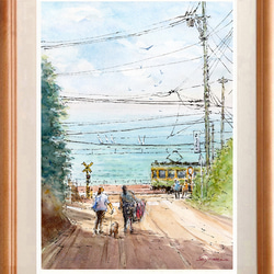 水彩画原画 夏の参道・鎌倉 ＃509 絵画 syoumei 通販 14099121