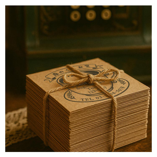 ラテアート オーダースタンプ 住所印 かわいい カフェ アドレス はんこ