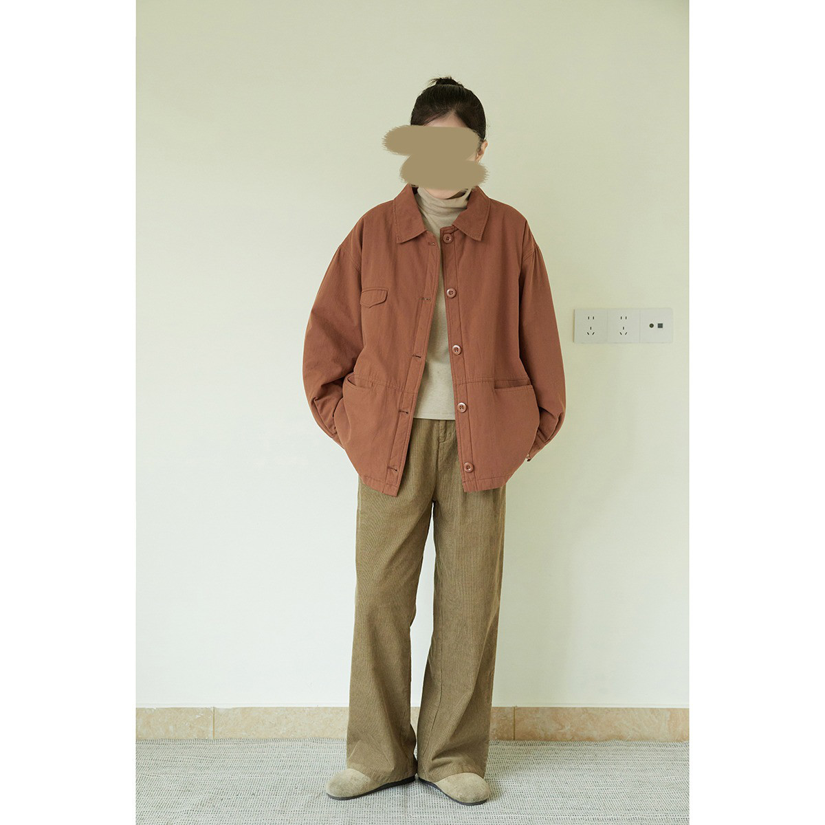 レディース 綿中綿ジャケット テーラードカラー 厚手 保温アウター