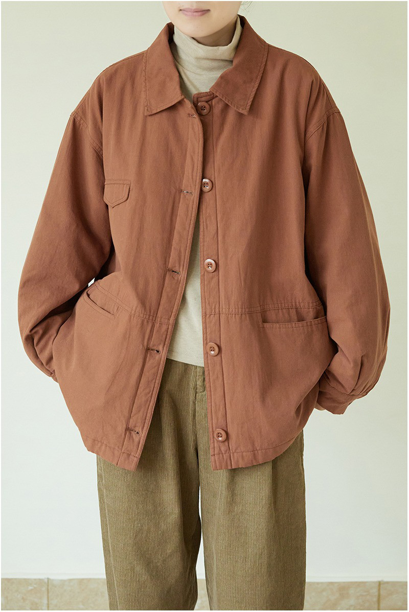 レディース 綿中綿ジャケット テーラードカラー 厚手 保温アウター