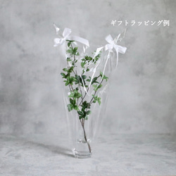 ポトス 斑入り フェイクグリーン ガラスベース  観葉植物 卓上 玄関 リビング キッチン お手入れ不要 インテリア 9枚目の画像