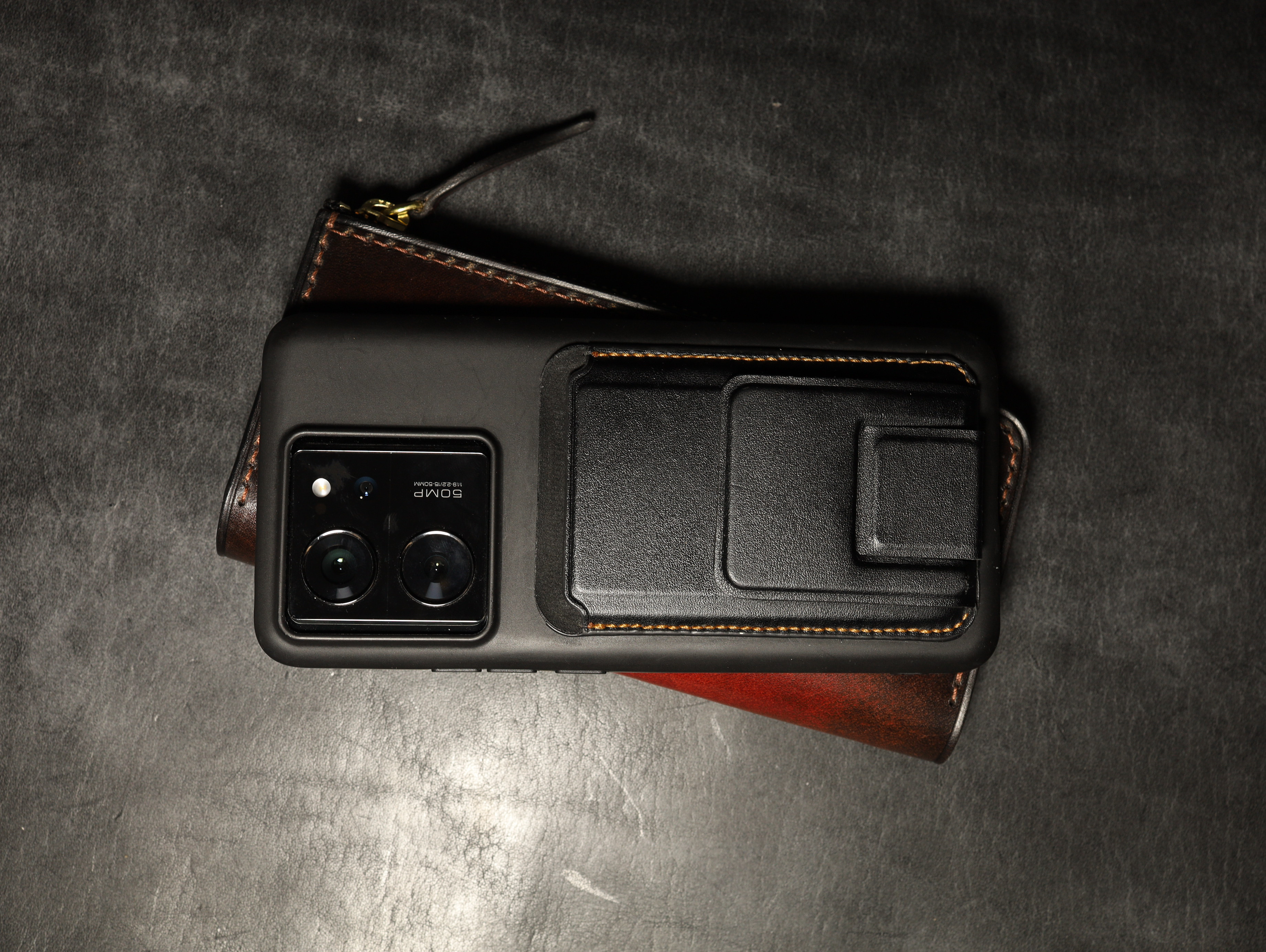 【世界最小クラスの長財布】アンティーク手染めの高級レザー  グリーンアンティーク 本革 ギフト プレゼント