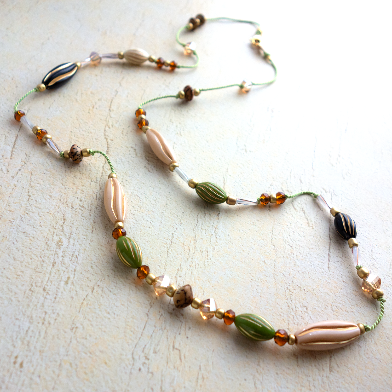 【送料無料】*Ｎoix_ノア／ナツメ「夏芽」*healing【シルクコードネックレス】