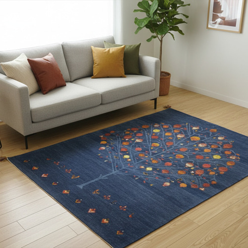 ペルシャ ギャッベ アマレバフト リビング ラグ 200x154cm ザクロの木