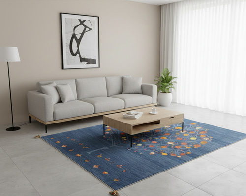 ペルシャ ギャッベ アマレバフト リビング ラグ 200x154cm ザクロの木